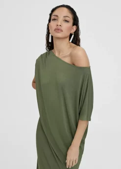 Online Vestido midi fruncido Vestidos Y Faldas