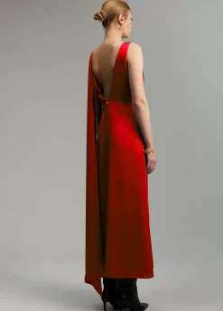 Best Vestido midi satén Vestidos Y Faldas