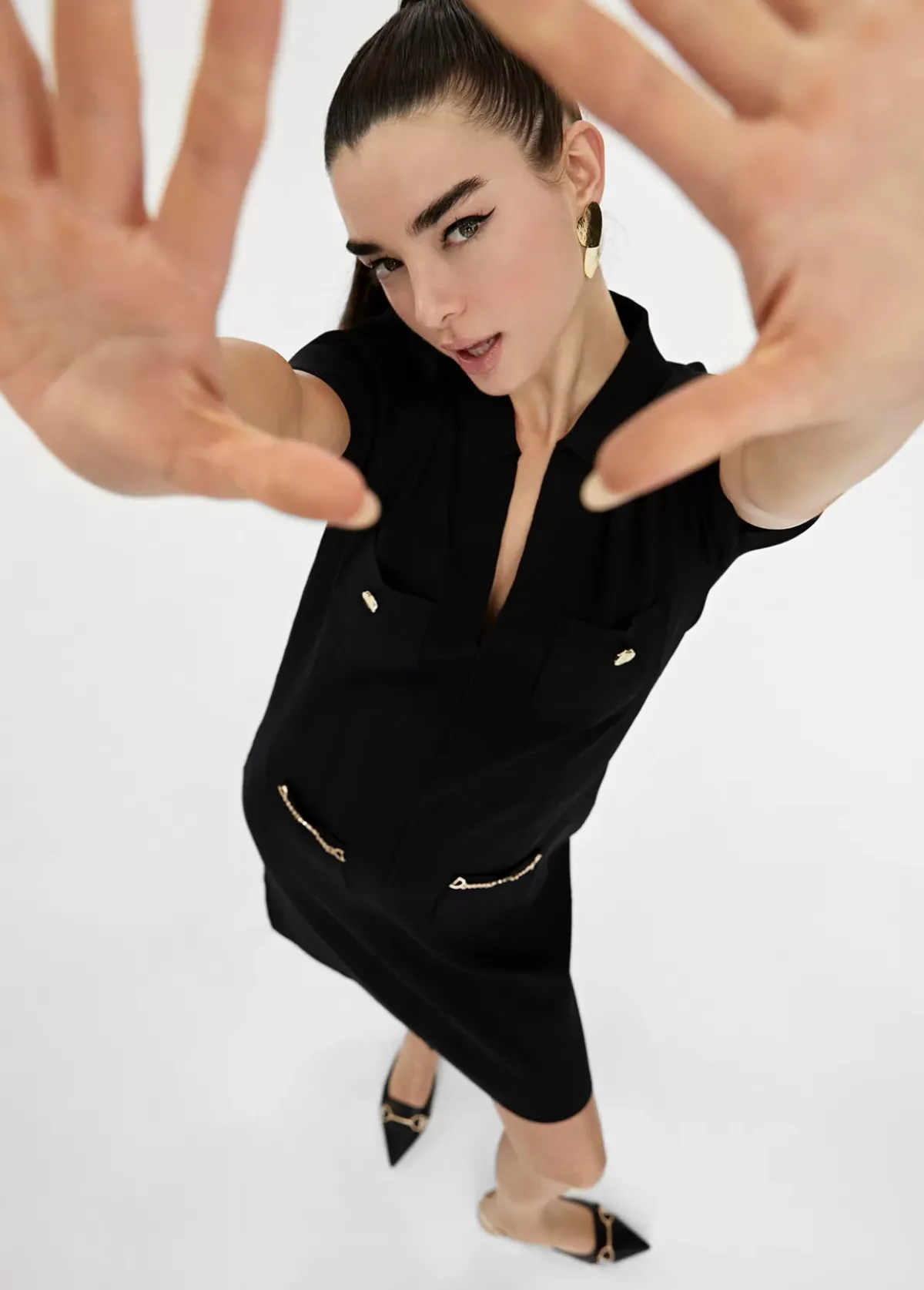 Best Vestido punto corto bolsillos LC Vestidos Y Faldas|Punto