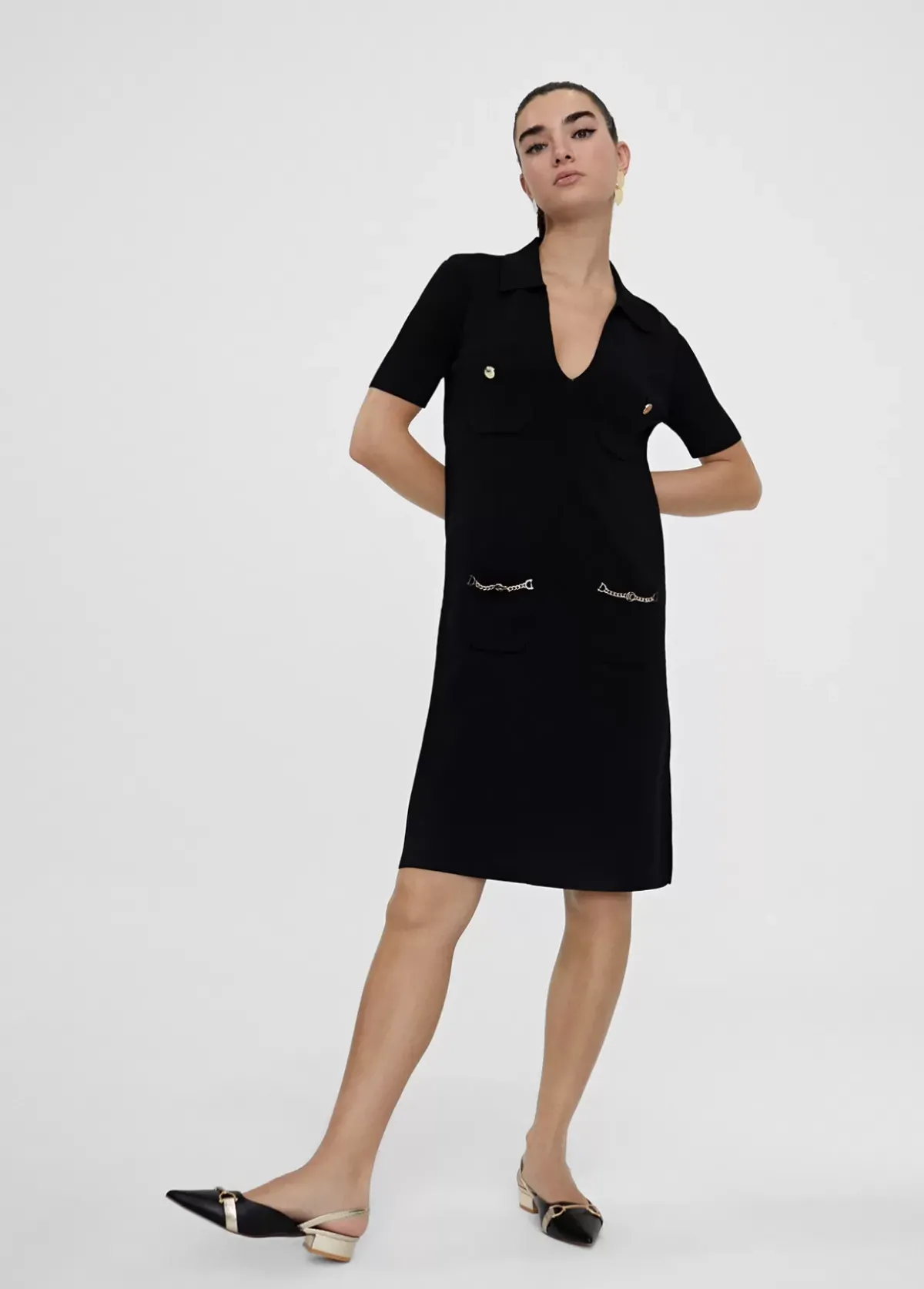 Best Vestido punto corto bolsillos LC Vestidos Y Faldas|Punto