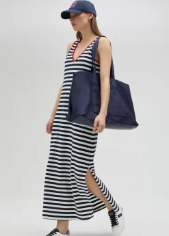 Outlet Vestido rayas midi de algodón 100% - Lola Casademunt Vestidos Y Faldas