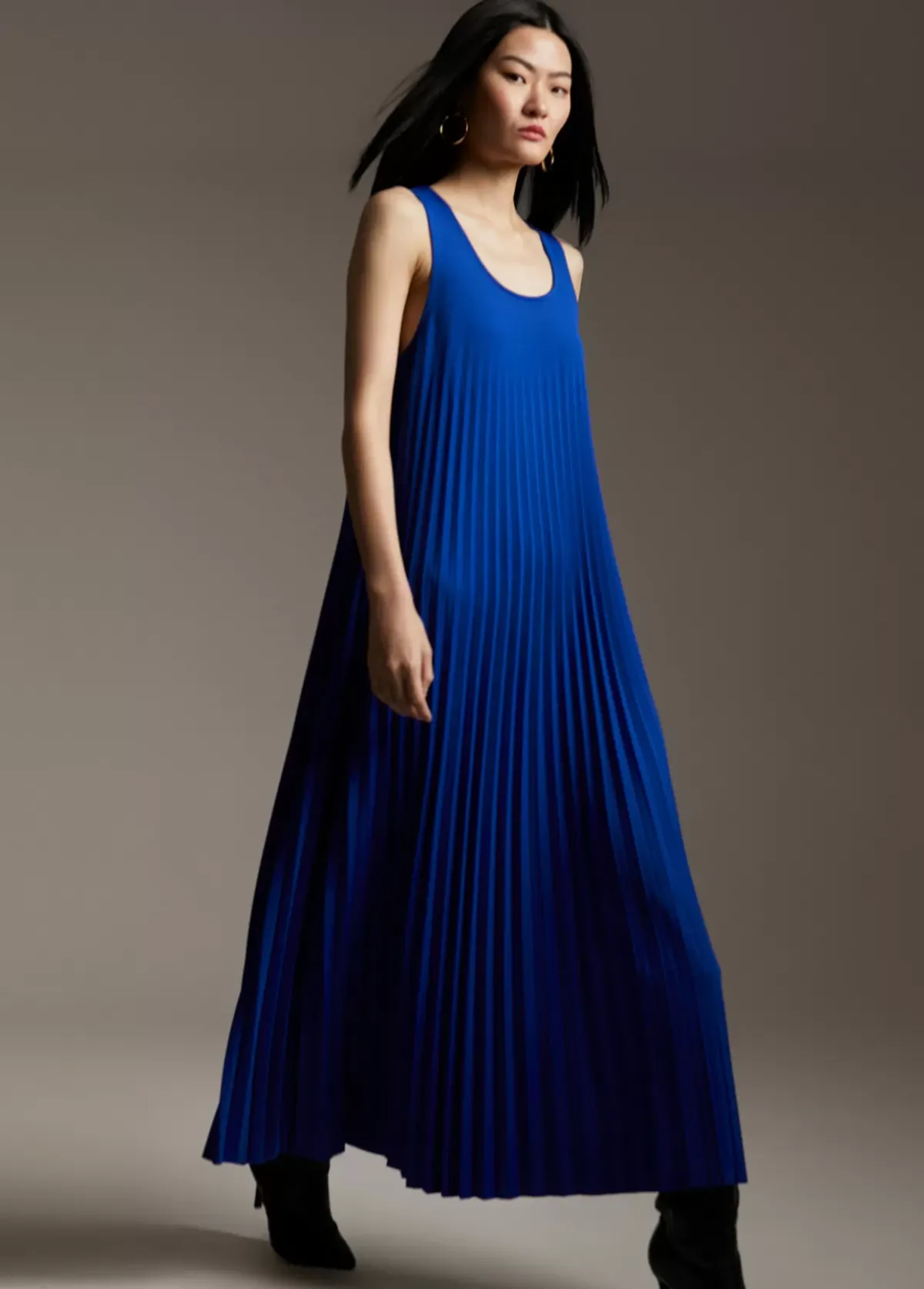 Online Vestido sin manga plisado Vestidos Y Faldas