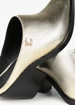 Clearance Zueco dorado con punta Calzado