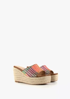 Clearance Zueco plataforma multicolor Calzado